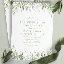 Convite de Casamento com Eucalipto em Aquarela Rús