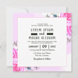 convite de casamento com flor