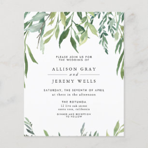 Convite de Casamento com Floral em Orçamento Flyer