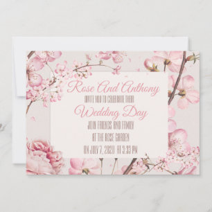 Convite de Casamento com Flores Suaves