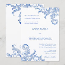 Convite de Casamento com Florescimento em Aquarela