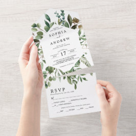 Convite de Casamento com Folhas de Eucalipto Tudo 