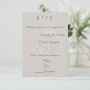 Convite de Casamento com Fonte Neutra Elegante, Ve