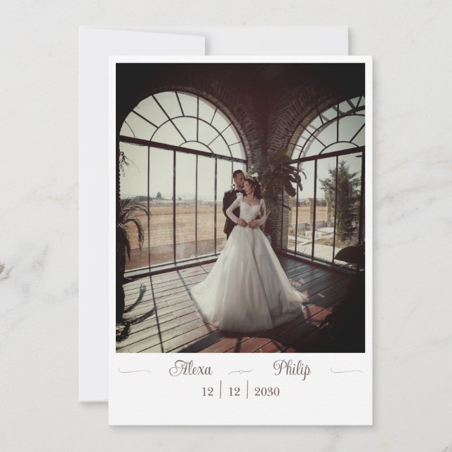 Convite de casamento com foto (Frente)