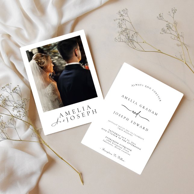 Convite de Casamento com Foto Artística | Minimali (Art Work Photo wedding invitation)