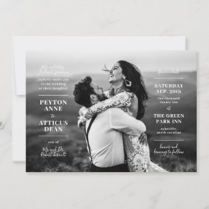 Convite de Casamento com Foto Atmosfera Moderna