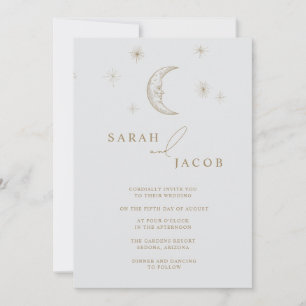 Convite de Casamento com Foto Celestial de Estrela