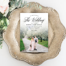 Convite de Casamento com Foto Clássico para Sempre