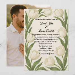 Convite de Casamento com Foto da Sonata das Tulipa