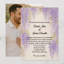 Convite de Casamento com Foto da Wisteria Lane