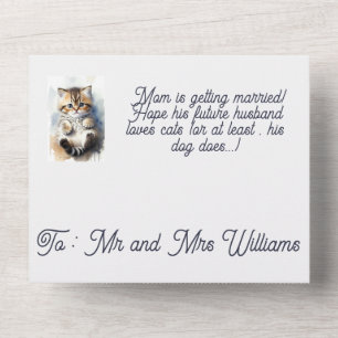 Convite de Casamento com Foto de Gato Engraçado