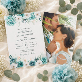 Convite de Casamento com Foto do Casal Botânico Ve