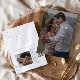 Convite de Casamento com Foto e Código QR Elegante