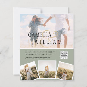 Convite de Casamento com Foto e Código QR para Sal