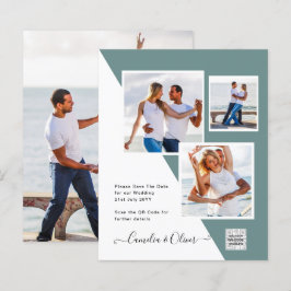 Convite de Casamento com Foto e Código QR para Sal