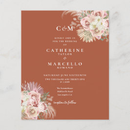 Convite de Casamento com Foto e Monograma com Gram