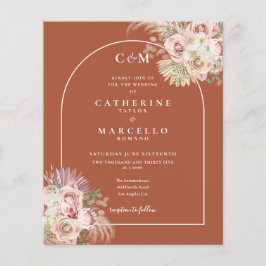 Convite de Casamento com Foto e Monograma de Grama