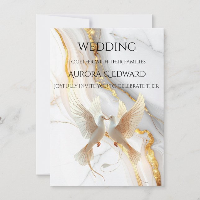 Convite de Casamento com Foto Elegante – Moderno (Frente)