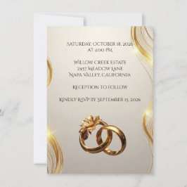 Convite de Casamento com Foto Elegante – Moderno