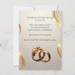 Convite de Casamento com Foto Elegante – Moderno