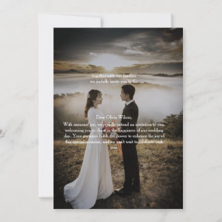 Convite de Casamento com Foto Elegante Personalizá