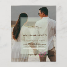 Convite de casamento com foto em camadas orçamento