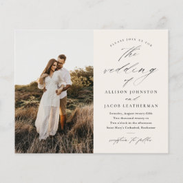 Convite de Casamento com Foto em Script de Orçamen