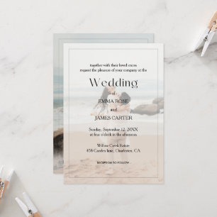 Convite de Casamento com Foto em Sobreposição Mini