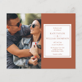 Convite de Casamento com Foto em Terracota Econômi