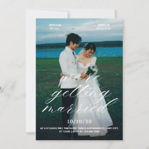 Convite de casamento com foto estética