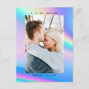 Convite de casamento com foto holográfica para sal