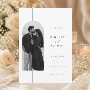 Convite de Casamento com Foto Minimalista Design M