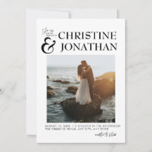 Convite de Casamento com Foto Moderna