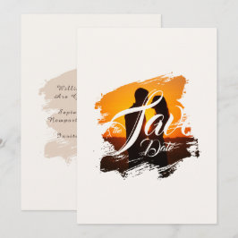 Convite de casamento com foto moderna para salvar