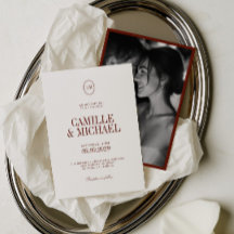 Convite de Casamento com Foto Monograma em Terraco