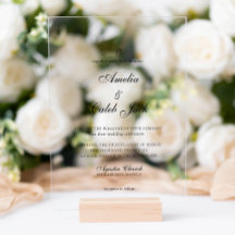 Convite de Casamento com Foto Monogramada Moderna