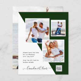 Convite de casamento com foto orçamento Salvar dat