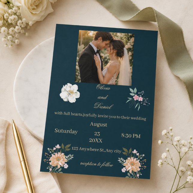 Convite de Casamento com Foto Personalizada (Criador carregado)