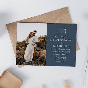 Convite de Casamento com Foto Personalizada e Mono