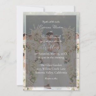 Convite de Casamento com Foto Personalizada Elegan