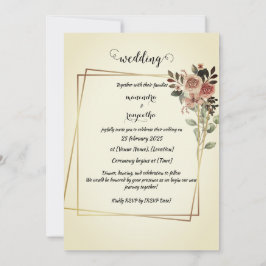 Convite de Casamento com Foto Personalizada Elegan