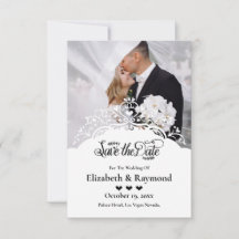 Convite de casamento com foto personalizada para s