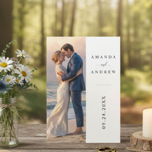 Convite de Casamento com Foto Personalizado Modern