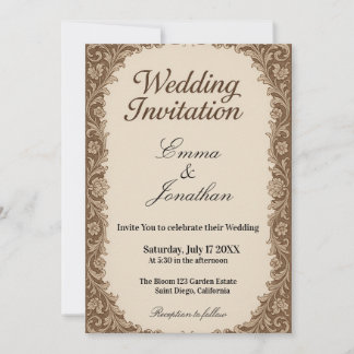 Convite de Casamento com Foto Personalizável