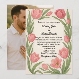 Convite de Casamento com Foto Tulipa Ever After