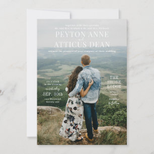 Convite de Casamento com Foto Vertical da Atmosfer