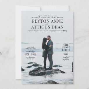 Convite de Casamento com Foto Vertical da Atmosfer