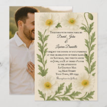 Convite de Casamento com Foto Whispers of Bloom