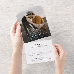 Convite de Casamento com Fotografia e Monograma de