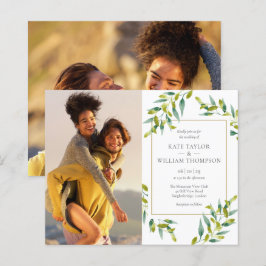 Convite de Casamento com Fotos de Verdejamento Eco